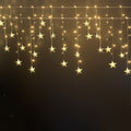 Jingle Jollys Solar Christmas Lights 80 LED 3M Icicle Light Star Decorations XMAS-CUR300-1M-STAR-WARM