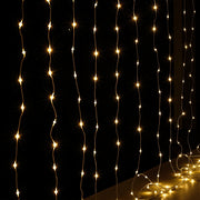 Jingle Jollys 3X3M Christmas Lights Curtain String Light 300 LED Warm White XMAS-CUR300-3X3-WARM