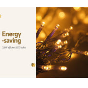 3X6M Christmas Lights Curtain Light Warm White 600 LED Jingle Jollys XMAS-CUR600-6M-WARM
