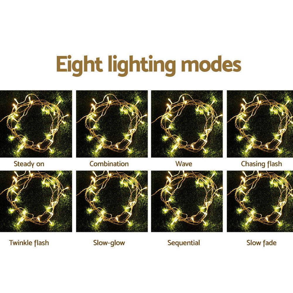 3X6M Christmas Lights Curtain Light Warm White 600 LED Jingle Jollys XMAS-CUR600-6M-WARM