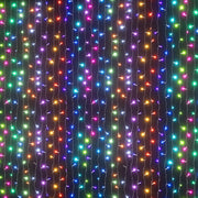 3X6M Christmas Lights Curtain Light 960 LED RGB Remote Jingle Jollys XMAS-CUR600-6M-WARM-MC