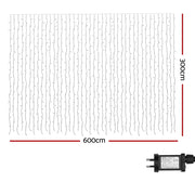 3X6M Christmas Lights Curtain Light 960 LED RGB Remote Jingle Jollys XMAS-CUR600-6M-WARM-MC