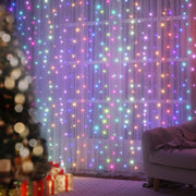 3X6M Christmas Lights Curtain Light 960 LED RGB Remote Jingle Jollys XMAS-CUR600-6M-WARM-MC