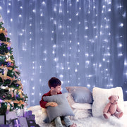 3X6M Christmas Lights Curtain Light Cool White 600 LED Jingle Jollys XMAS-CUR600-6M-WH