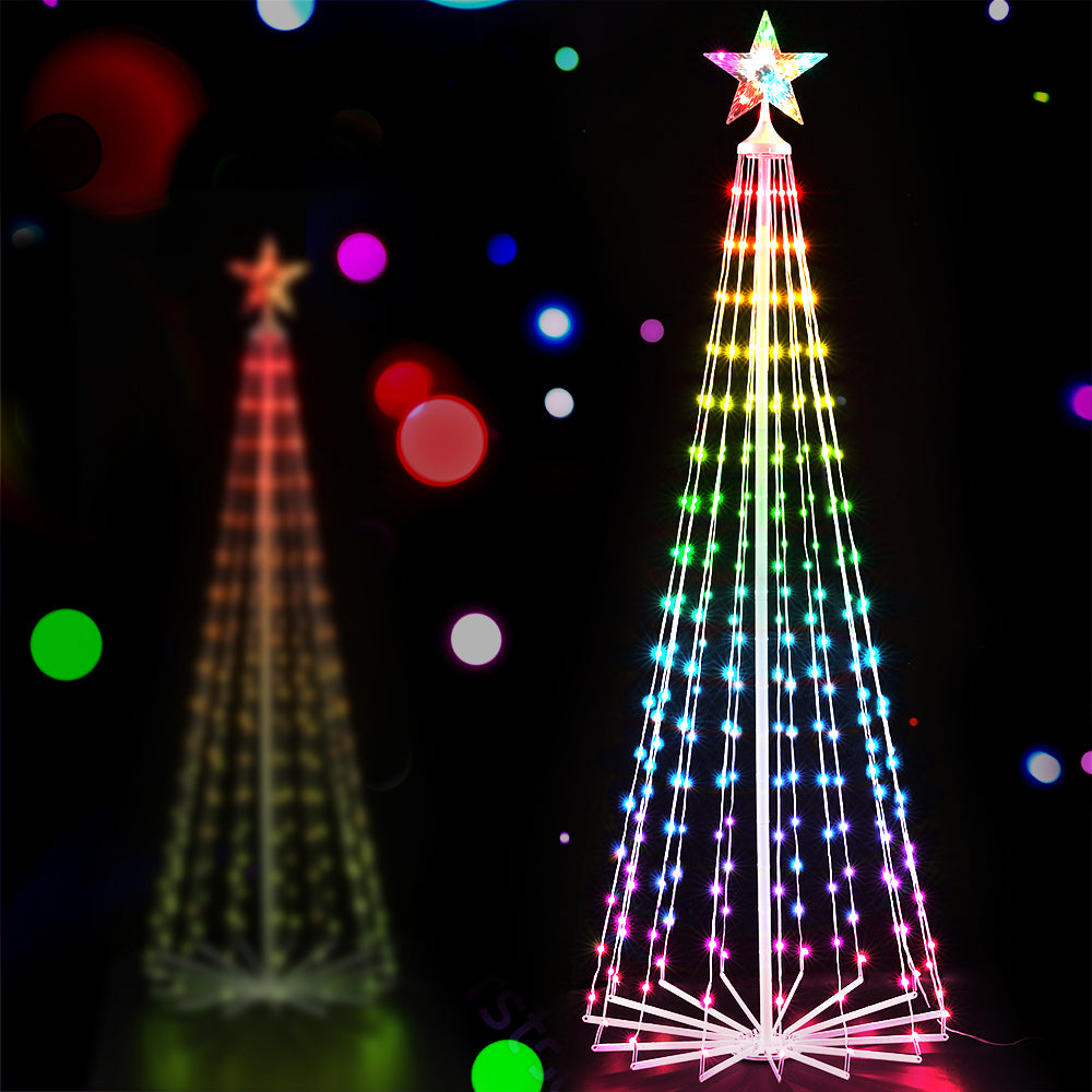 1.8M Christmas Tree 265 LED RGB Fairy Lights Jingle Jollys XMAS-FAIRY-RGB-7FT-DIMMABLE