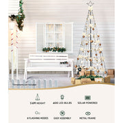 3.6M Christmas Tree 400 LED Solar Jingle Jollys XMAS-FAIRY-SOLAR-12FT
