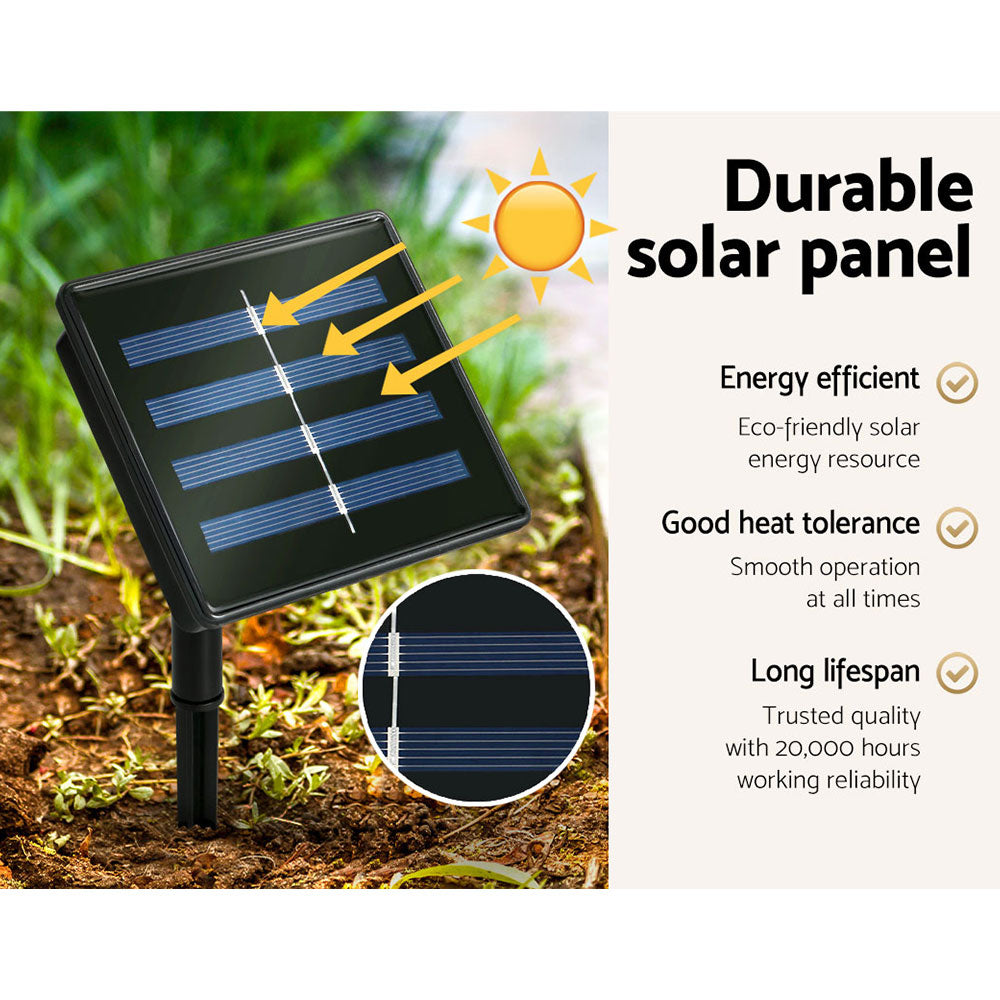 3.6M Christmas Tree LED Solar Warm Jingle Jollys XMAS-FAIRY-SOLAR-12FT-WARM