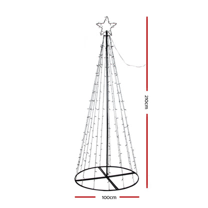 2.1M Christmas Tree 264 LED Solar Jingle Jollys XMAS-FAIRY-SOLAR-7FT