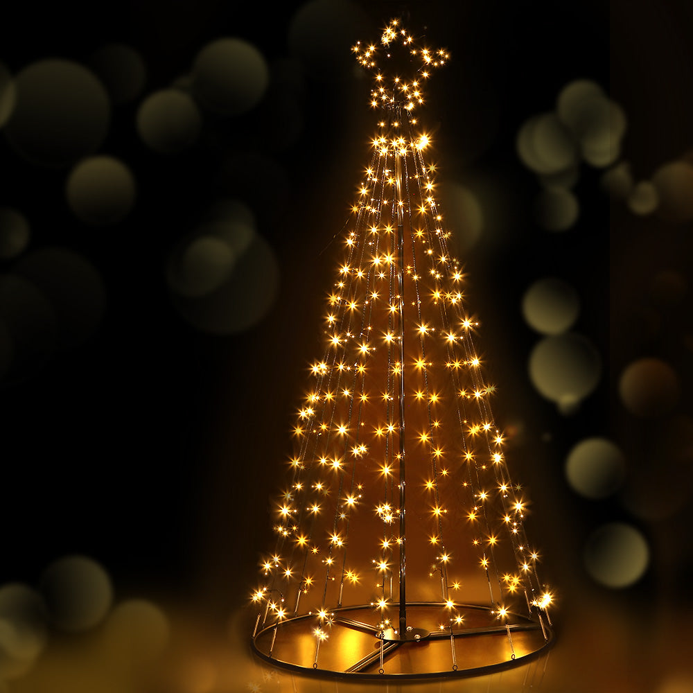 2.1M Christmas Tree LED Solar Warm Jingle Jollys XMAS-FAIRY-SOLAR-7FT-WARM