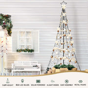 3.6M Christmas Tree 800 LED Solar Net Lights Jingle Jollys XMAS-FAIRY-SOLAR-NET-12FT-WARM