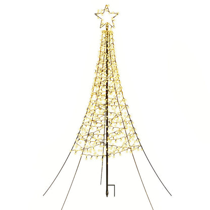 Jingle Jollys Solar Christmas Tree 2.1m 320 LED Net Lights Xmas Trees Decoration XMAS-FAIRY-SOLAR-NET-7FT-WARM