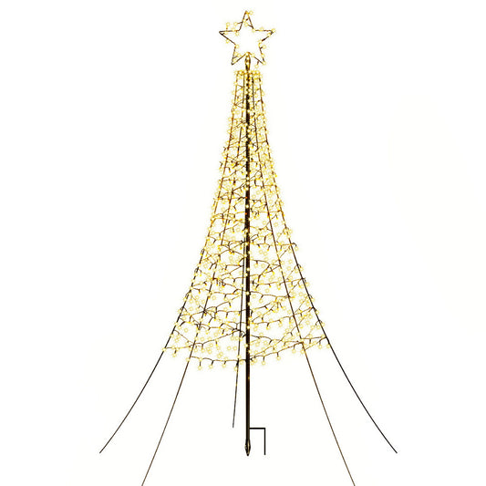 Jingle Jollys Solar Christmas Tree 2.1m 320 LED Net Lights Xmas Trees Decoration XMAS-FAIRY-SOLAR-NET-7FT-WARM