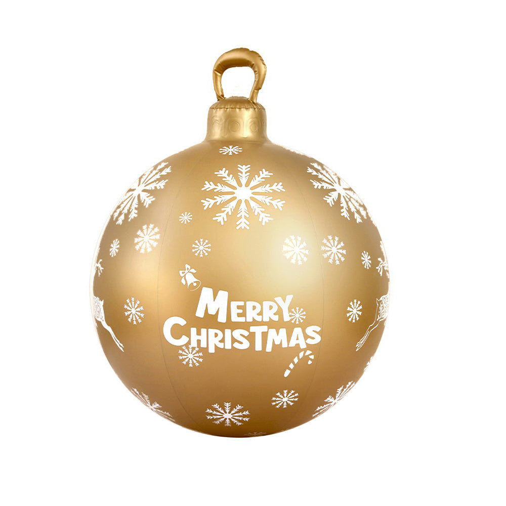 Jingle Jollys Christmas Inflatable Ball Bauble 60cm Outdoor Decoration Gold XMAS-INF-BAUBLE-GOLD