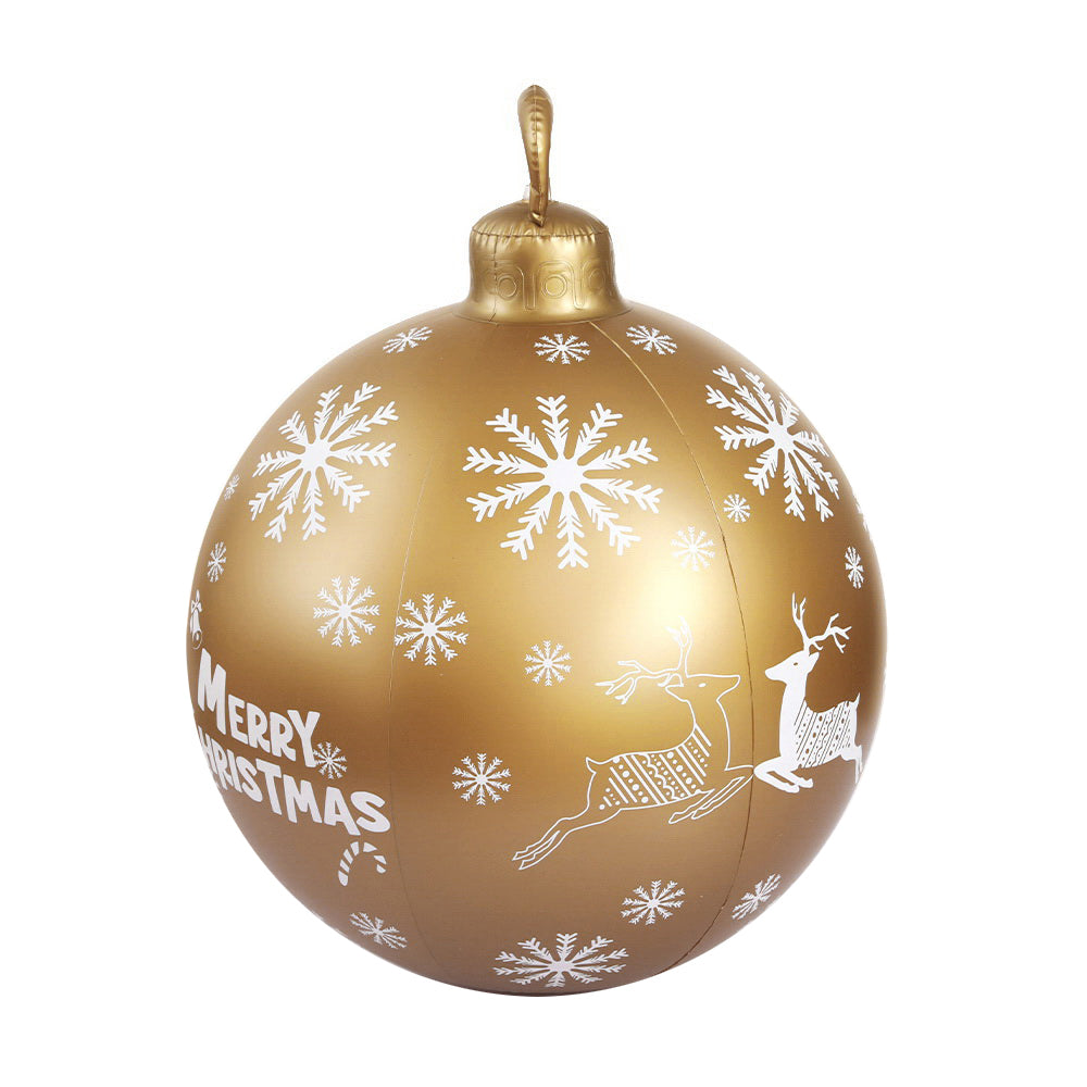 Jingle Jollys Christmas Inflatable Ball Bauble 60cm Outdoor Decoration Gold XMAS-INF-BAUBLE-GOLD