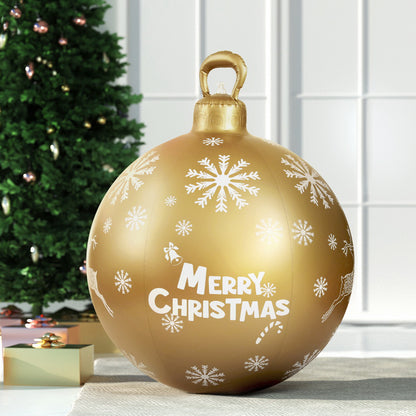 Jingle Jollys Christmas Inflatable Ball Bauble 60cm Outdoor Decoration Gold XMAS-INF-BAUBLE-GOLD