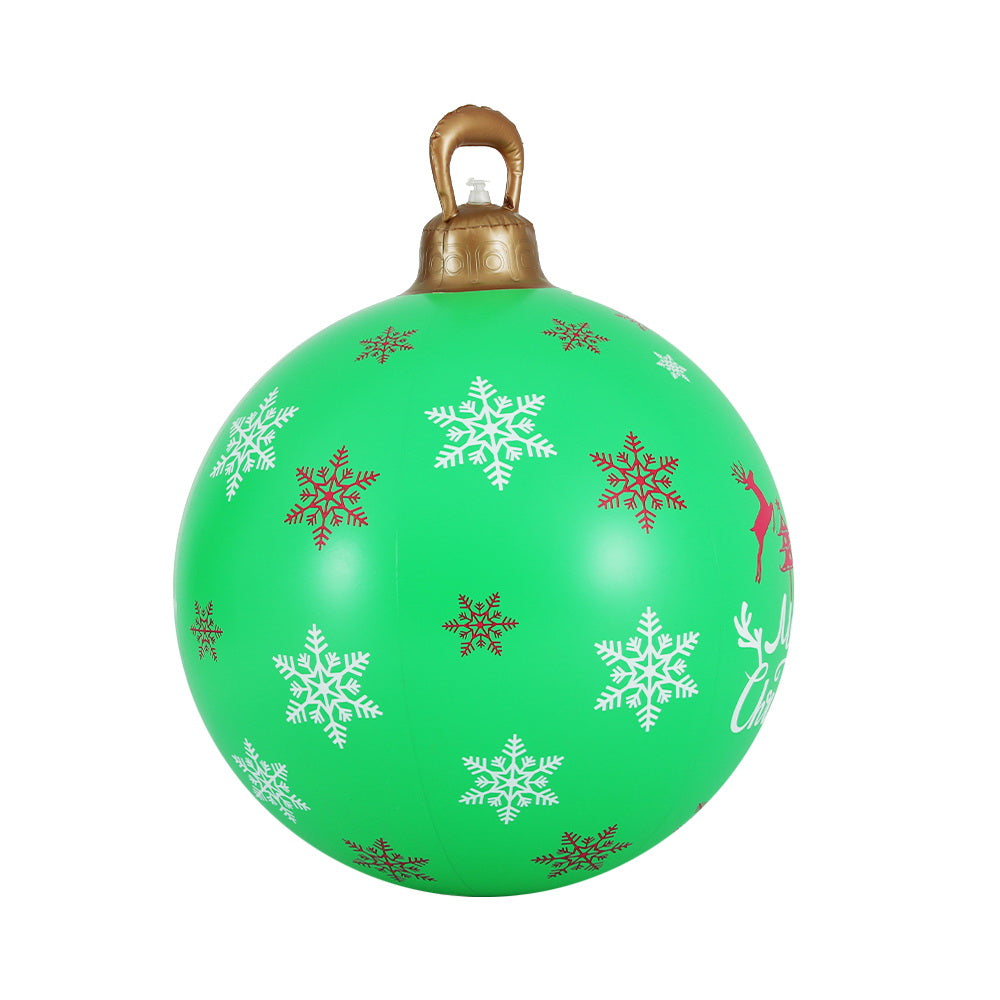 Jingle Jollys Christmas Inflatable Ball Bauble 60cm Outdoor Decoration Green XMAS-INF-BAUBLE-GREEN