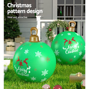 Jingle Jollys Christmas Inflatable Ball Bauble 60cm Outdoor Decoration Green XMAS-INF-BAUBLE-GREEN