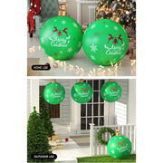 Jingle Jollys Christmas Inflatable Ball Bauble 60cm Outdoor Decoration Green XMAS-INF-BAUBLE-GREEN