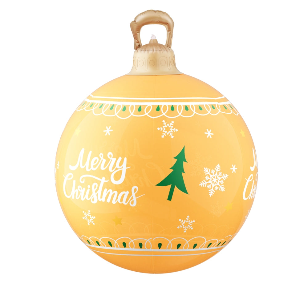 Jingle Jollys Christmas Inflatable Ball 60cm Led Illuminated Xmas Decoration XMAS-INF-BAUBLE-MERRY-GOLD