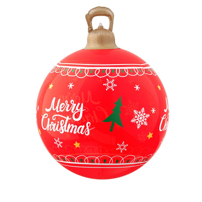 Jingle Jollys Christmas Inflatable Ball 60cm Led Illuminated Xmas Decoration Red XMAS-INF-BAUBLE-MERRY-RED
