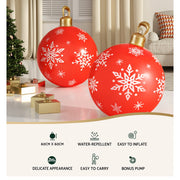Jingle Jollys Christmas Inflatable Ball Bauble 60cm Outdoor Decoration Red XMAS-INF-BAUBLE-RED