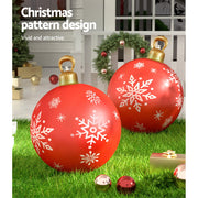 Jingle Jollys Christmas Inflatable Ball Bauble 60cm Outdoor Decoration Red XMAS-INF-BAUBLE-RED