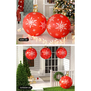 Jingle Jollys Christmas Inflatable Ball Bauble 60cm Outdoor Decoration Red XMAS-INF-BAUBLE-RED