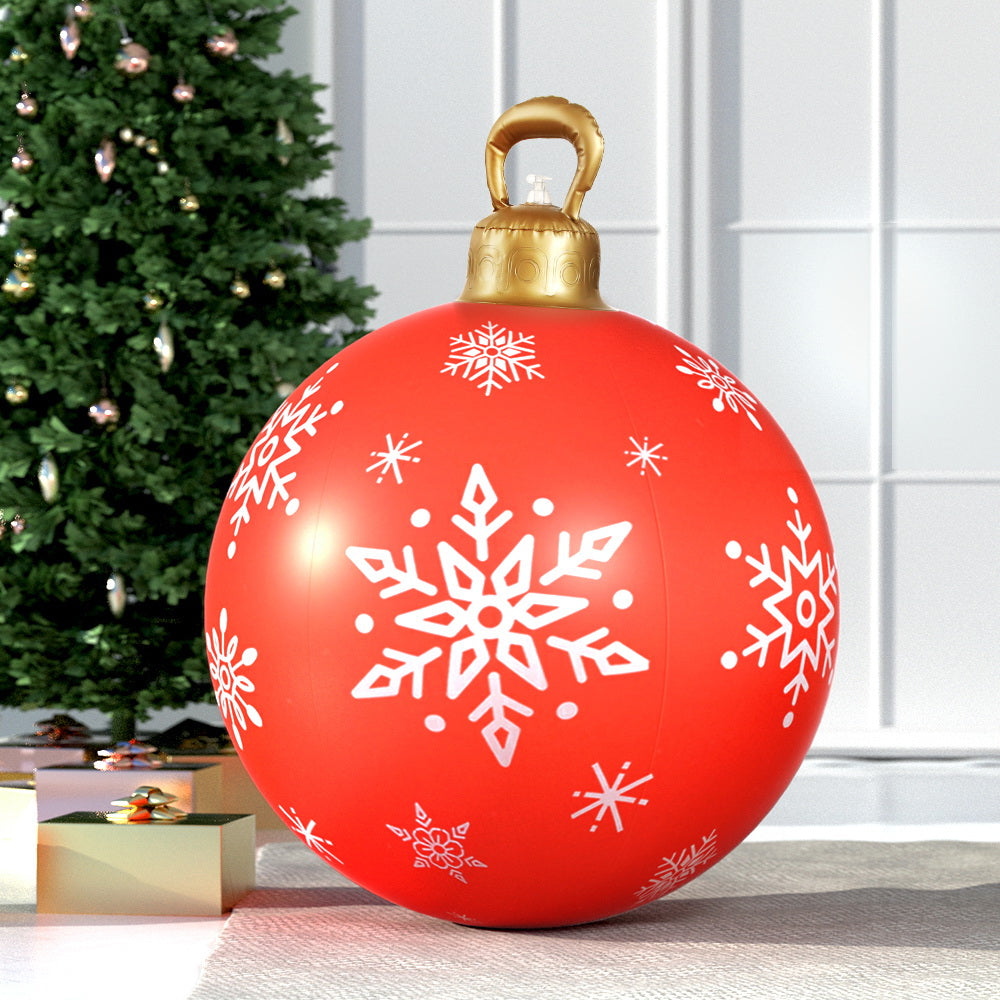 Jingle Jollys Christmas Inflatable Ball Bauble 60cm Outdoor Decoration Red XMAS-INF-BAUBLE-RED