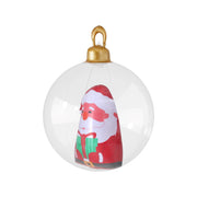 Jingle Jollys Christmas Inflatable Ball 60cm Santa Decoration Giant Bauble Clear XMAS-INF-BAUBLE-SANTA-CLEAR