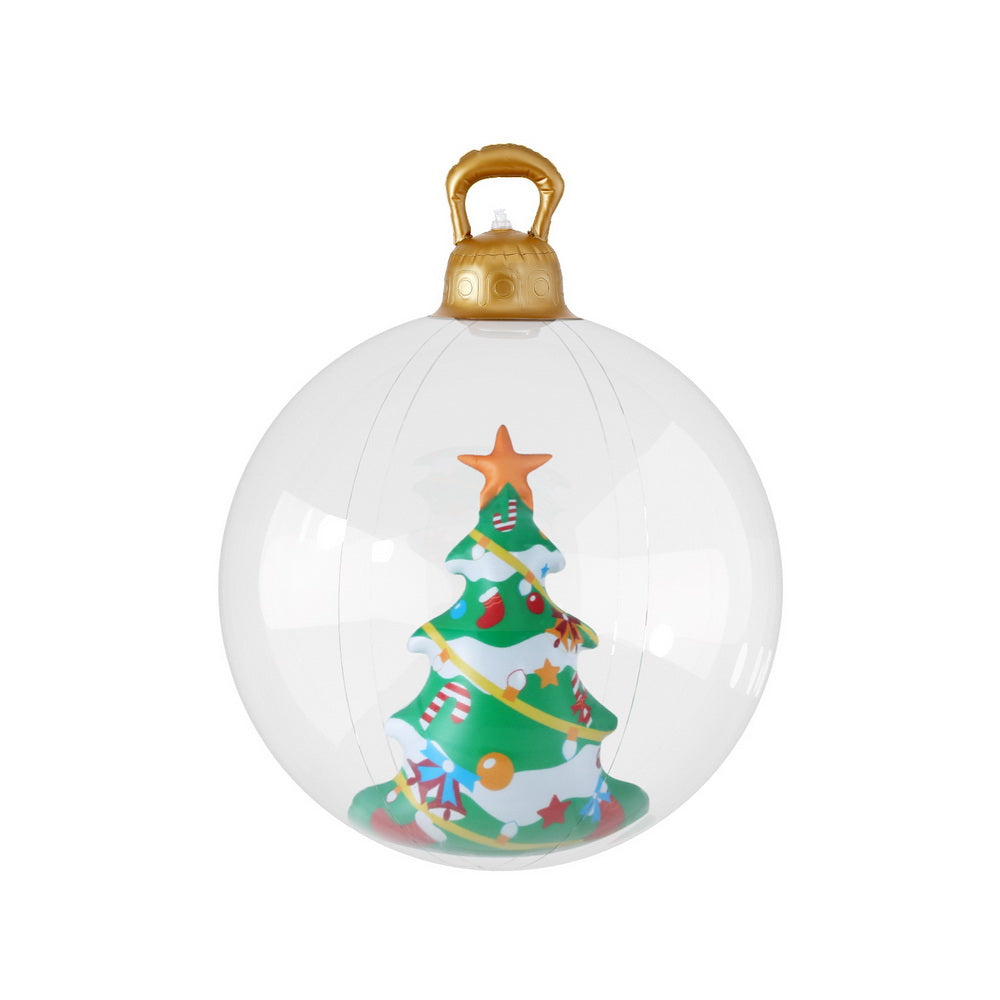 Jingle Jollys Christmas Inflatable Ball 60cm Tree Decoration Giant Bauble Clear XMAS-INF-BAUBLE-TREE-CLEAR
