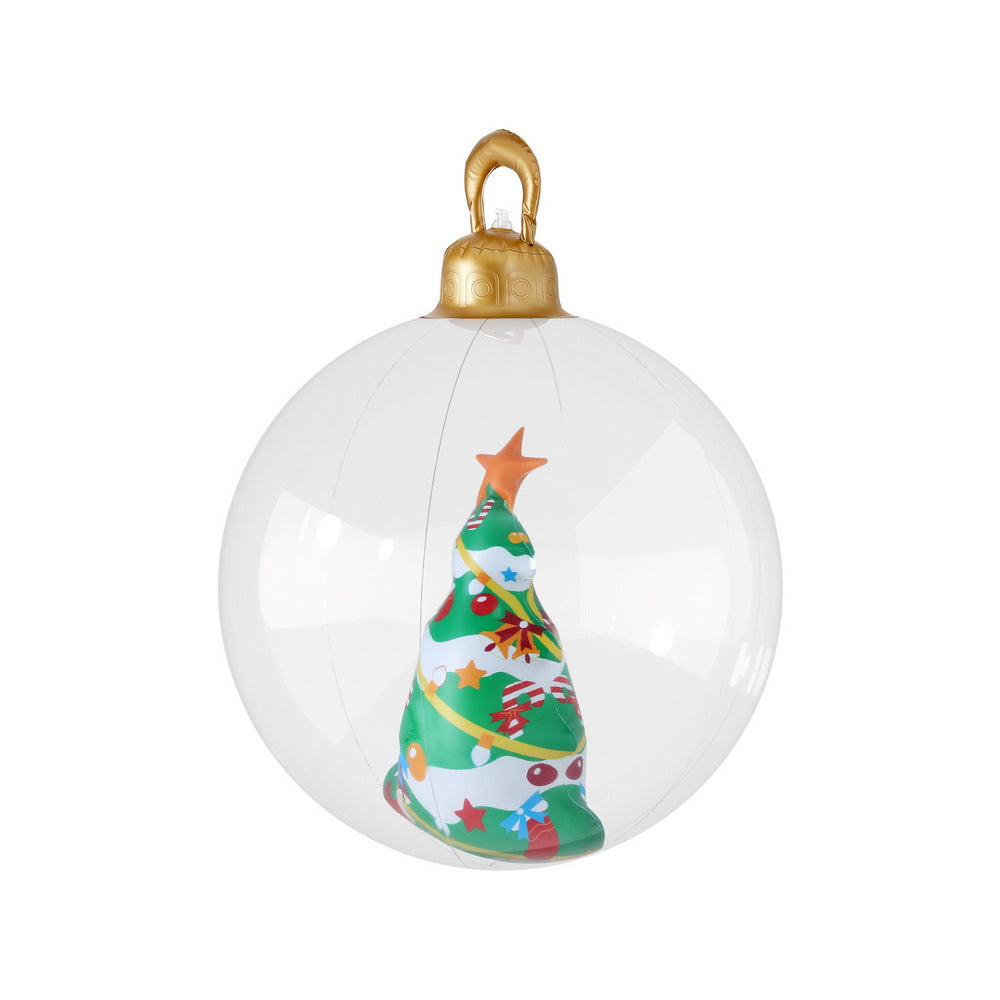Jingle Jollys Christmas Inflatable Ball 60cm Tree Decoration Giant Bauble Clear XMAS-INF-BAUBLE-TREE-CLEAR