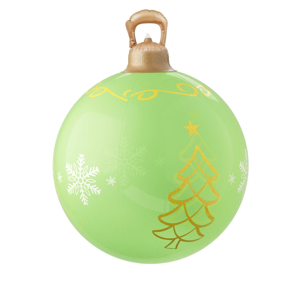 Jingle Jollys Christmas Inflatable Ball 60cm Led Illuminated Xmas Decoration XMAS-INF-BAUBLE-TREE-GREEN