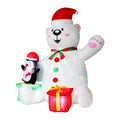 Jingle Jollys Christmas Inflatable Bear 1.8M Height LED Outdoor Decorations Illuminated XMAS-INF-BEAR-6FT