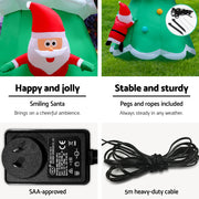 Jingle Jollys Christmas Inflatable Santa Tree 5M Illuminated Decorations XMAS-INF-CHRI-TREE-5M