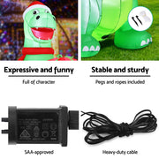 Jingle Jollys Christmas Inflatable Dinosaur 1.8M Height LED Decorations Illuminated XMAS-INF-DINO-GIFT-6FT