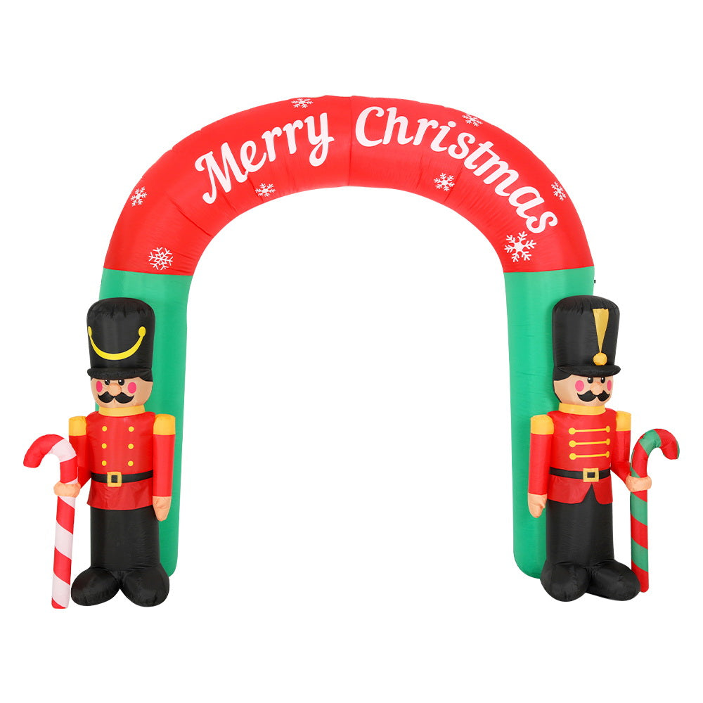 Jingle Jollys Christmas Inflatable Archwary Nutcracker 3M Illuminated Decorations XMAS-INF-DOOR-NUT-10FT