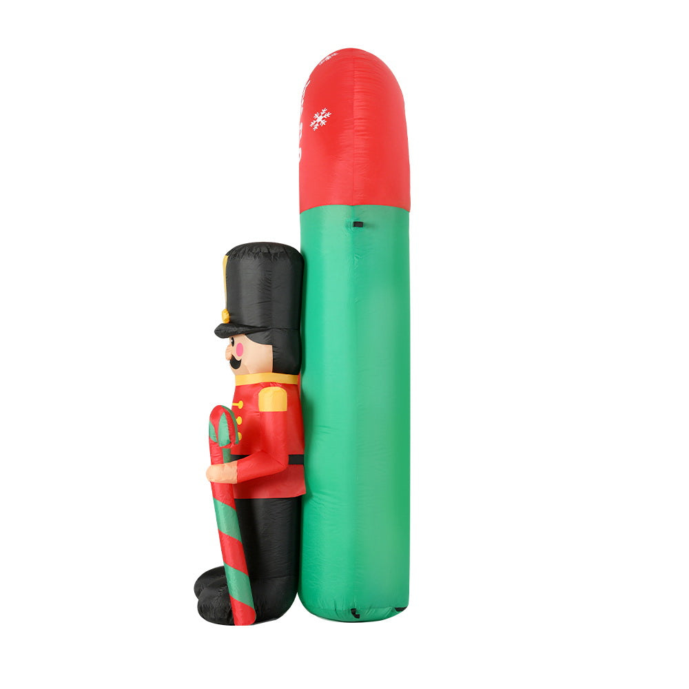 Jingle Jollys Christmas Inflatable Archwary Nutcracker 3M Illuminated Decorations XMAS-INF-DOOR-NUT-10FT