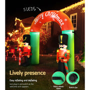 Jingle Jollys Christmas Inflatable Archwary Nutcracker 3M Illuminated Decorations XMAS-INF-DOOR-NUT-10FT