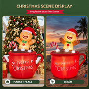 Jingle Jollys Christmas Inflatable Cup 1.8M Height LED Outdoor Decorations Illuminated