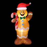 Jingle Jollys Christmas Inflatable Gingerbread Man 1.5M Height LED Decorations Illuminated XMAS-INF-GINGER-CANDY-5FT