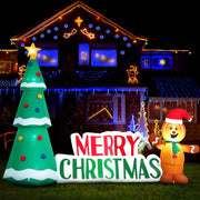 Jingle Jollys Christmas Inflatable Gingerbread Man Tree LED Illuminated Decorations XMAS-INF-GINGER-TREE-10FT
