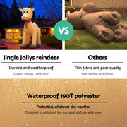 Jingle Jollys Christmas Inflatable Reindeer 5M Illuminated Decorations XMAS-INF-REIN-5M