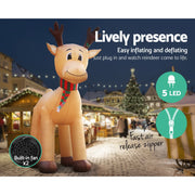 Jingle Jollys Christmas Inflatable Reindeer 5M Illuminated Decorations XMAS-INF-REIN-5M