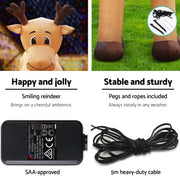 Jingle Jollys Christmas Inflatable Reindeer 5M Illuminated Decorations XMAS-INF-REIN-5M