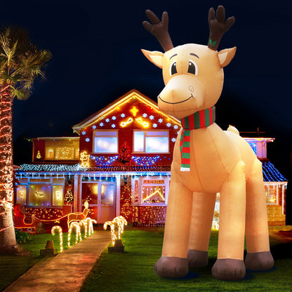 Jingle Jollys Christmas Inflatable Reindeer 5M Illuminated Decorations XMAS-INF-REIN-5M
