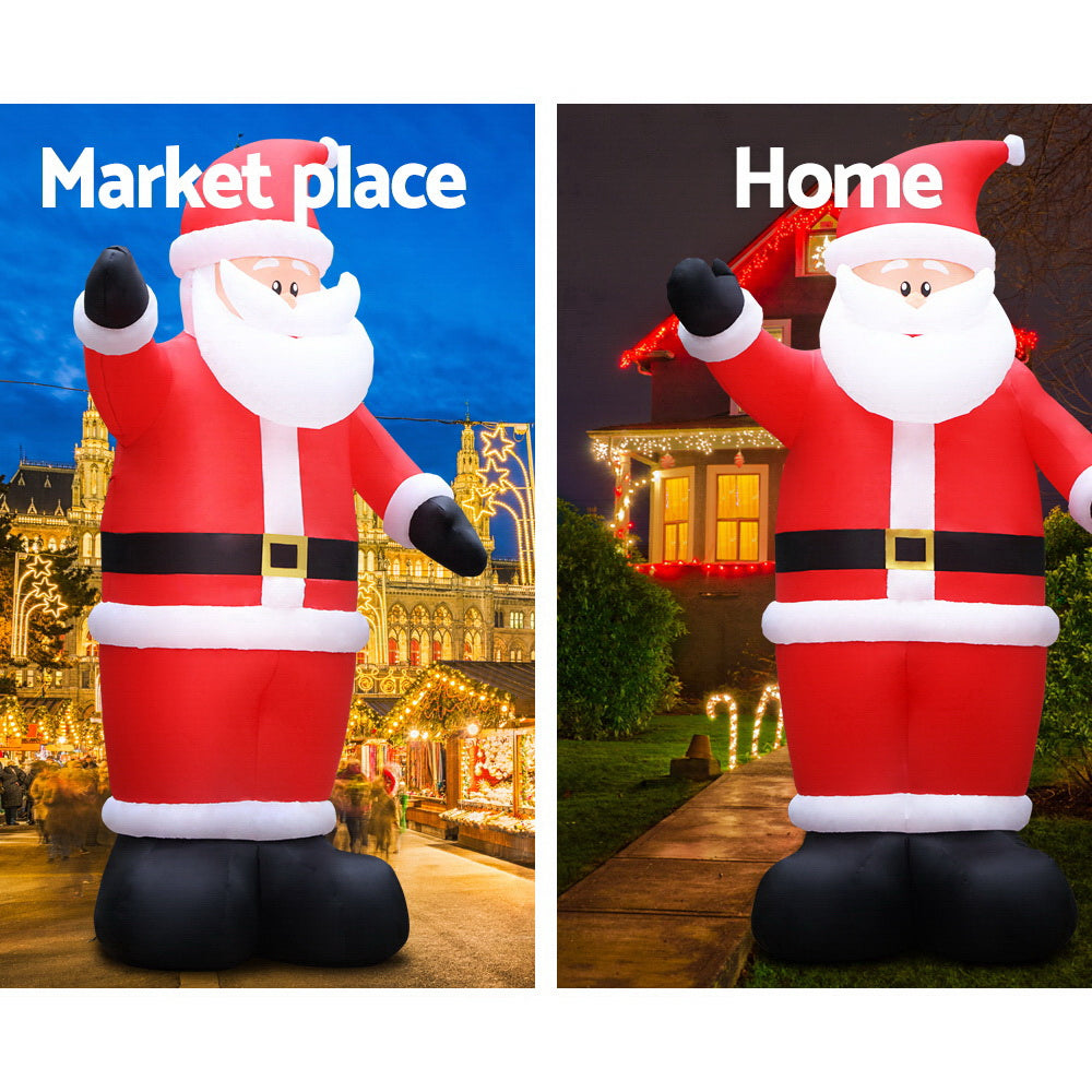Jingle Jollys Christmas Inflatable Santa 5M Illuminated Decorations XMAS-INF-SAN-5M