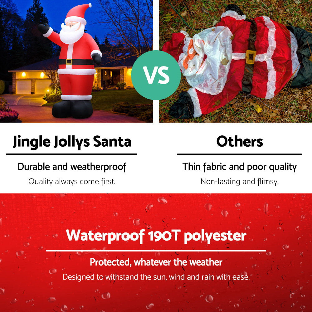 Jingle Jollys Christmas Inflatable Santa 5M Illuminated Decorations XMAS-INF-SAN-5M