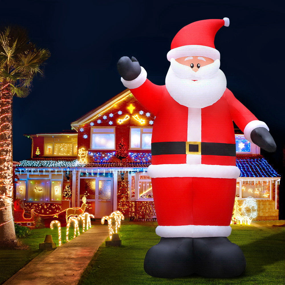 Jingle Jollys Christmas Inflatable Santa 5M Illuminated Decorations XMAS-INF-SAN-5M