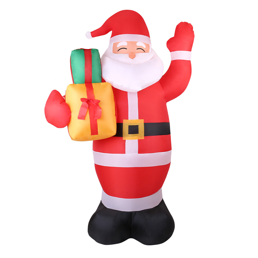 Jingle Jollys Christmas Inflatable Santa 2.4M Illuminated Decorations XMAS-INF-SAN-8FT