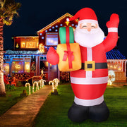 Jingle Jollys Christmas Inflatable Santa 2.4M Illuminated Decorations XMAS-INF-SAN-8FT